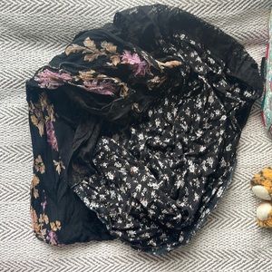 Black / Floral / Lace Scarf Anthropologie
